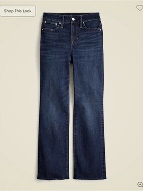J Crew Curvy Crop Kick Out Jeans - Dark Indigo